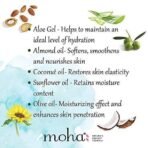 moha: Moisturizing Lotion for extra Dry Skin Deep Moisture For Face & Body With Benefit of Aloe Gel, Almond, Coconut & Olive Oil - 200ml (Pack of 1) - Fast UK Delivery - Image 4
