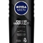 Nivea Men Body Wash, Deep Impact, 3 In 1 Shower Gel For Body, Face & Hair, With Microfine Clay, 250ml - Fast UK Delivery - Image 6