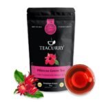TEACURRY Hibiscus Green Tea to Manage Weight - 100 Gram | Helps with Reduces Blood Cholesterol, Liver Health | Hibiscus Green Tea for Blood Pressure | 100% Natural - Fast UK Delivery