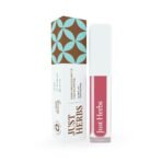 Just Herbs Ayurvedic Creamy Matte Long Lasting Liquid Lipstick, Lightweight & Hydrating Lip Colour with Liquorice & Sweet Almond Oil - Raspberry Pink - Fast UK Delivery