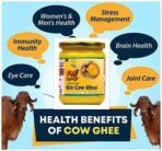 Yugmantra Organic Foods -100 % Natural Pure & Aromatic Desi Gir Cow Ghee -Traditional Churned with Bilona Method | Premium Ghee| Diet Friendly | No Added Additives | A2 Danedar Desi Ghee | Immunity Booster -650 ml Premium Glass Bottle - Fast UK Delivery - Image 4