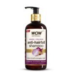 WOW Skin Science Onion & Collagen Anti-Hairfall Shampoo|Reduces Hairfall|Strengthens Roots|Nourishes Scalp|Prevents Breakage|Enhances Hair Thickness and Shine|New & Improved Formulation|300ml - Fast UK Delivery
