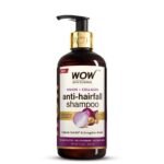 WOW Skin Science Onion & Collagen Anti-Hairfall Shampoo|Reduces Hairfall|Strengthens Roots|Nourishes Scalp|Prevents Breakage|Enhances Hair Thickness and Shine|New & Improved Formulation|300ml - Fast UK Delivery