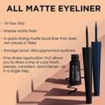Colorbar All Matte Eyeliner, Blue 003, Matte Finish, 2.5ml | 16 hour stay | Smudgeproof | One stroke application - Fast UK Delivery - Image 6