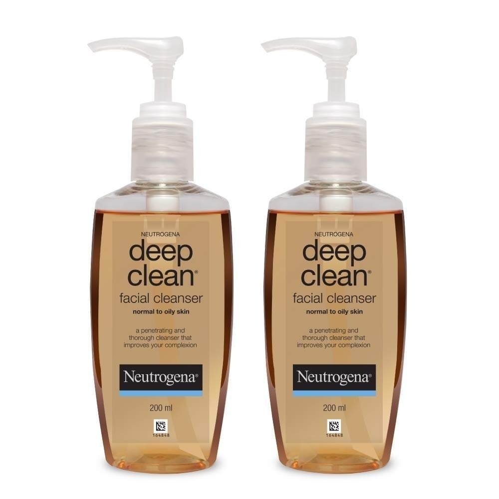 uk517yytlHv7L-1-1.jpg Neutrogena Deep Clean Facial Cleanser, Brown, 200 ml (Pack of 2) - Fast UK Delivery - Image 1
