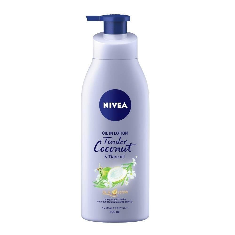 uk5183Czo4pQL-1-1.jpg Nivea Oil-In-Lotion Tender Coconut and Tiare Oil Body Lotion for Normal Skin (400 ml) - Fast UK Delivery - Image 1