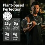 Wellbeing Nutrition Organic Vegan Plant Protein Isolate Powder | 22g Protein, 5g BCAA | Complete Amino Acid Profile | Prebiotics & 3B CFU Probiotics | No Bloating | Easy to Digest | Trace Minerals & Alkalizing Greens | French Vanilla Caramel- 500gm - Image 3