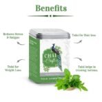 Chai Craft Tulsi Green Tea (100gms) I Pure Organic Whole Leaf blended with Long Tulsi Leaves I Herbal tea blend for stress management & wellness - Fast UK Delivery - Image 4