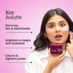Foxtale De-Tan Face Mask for Glowing Skin| Clay Mask with Lactic Acid for Tan Removal, Reduction in Blackheads, Instant Brightening| New-Age Ubtan Face Pack for All Skin Types | Men & Women- 75g - Fast UK Delivery - Image 4