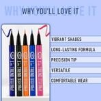 Fashion Colour I'm TREND SKETCH LINER ~ Oh My Eyes |Quick-Dry | Long Lasting | Smudge-Proof | Day to Night | Available in 5 Trendy Colors | (01 SAKURA PINK, 0.7ML) - Fast UK Delivery - Image 7