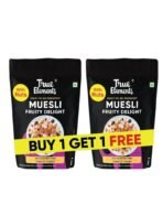 True Elements Muesli Fruity Delight 700g - Buy 1 Get 1 FREE | Muesli Fruit and Nuts | Cereals for Breakfast | Rich in Fibre | Muesli with Oats and Nuts - Fast UK Delivery