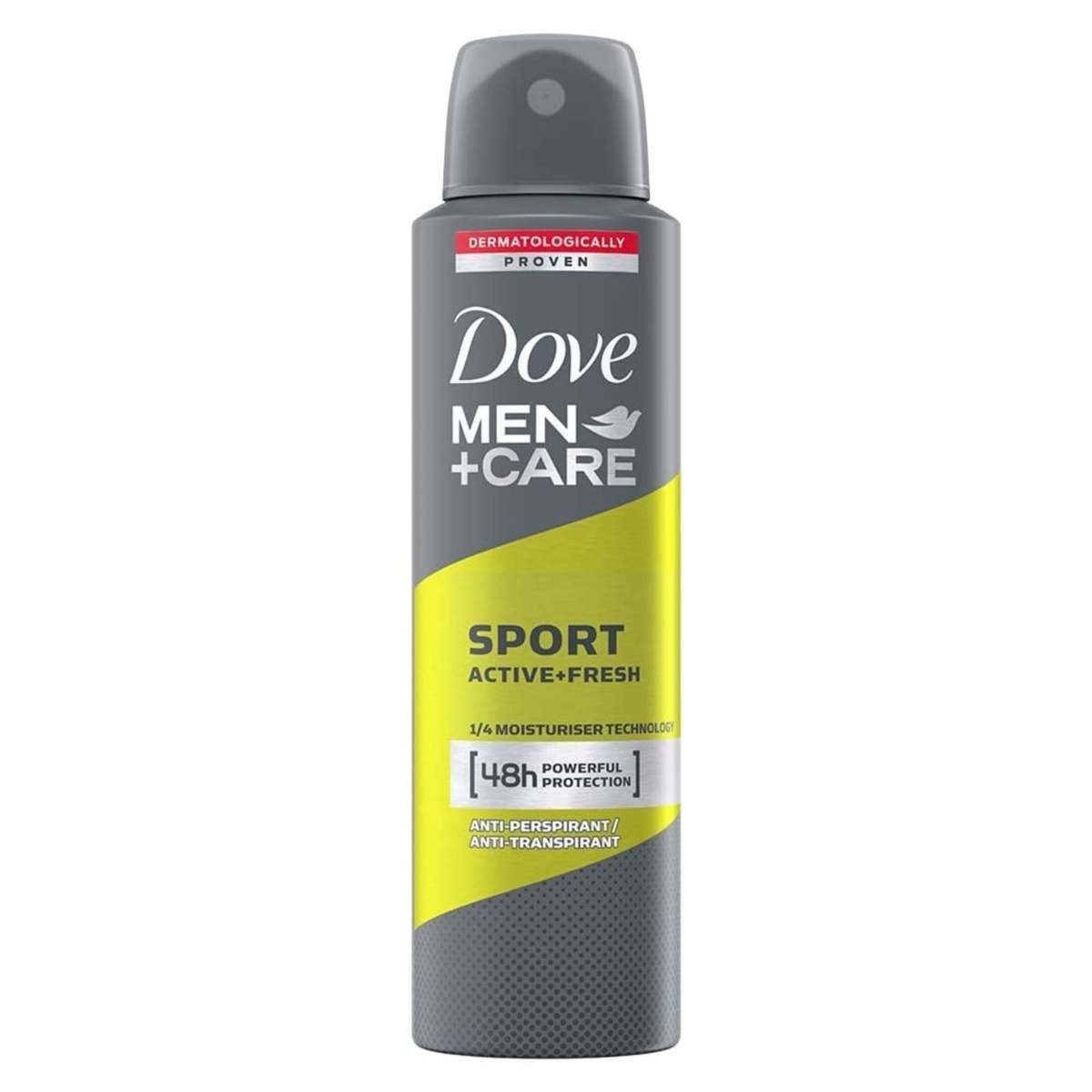 uk518g3KQXZsL-1-1.jpg Dove Men+Care Sport Active+ Fresh Dry Spray Antiperspirant Deodorant, Up To 48 hrs Protection From Sweat & Odour, Dermatologically Proven Formula, Soothes & Moisturises Skin, Long-Lasting Refreshing Scent, 150ml - Fast UK Delivery - Image 1