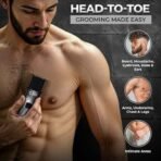 Beardo Chrome Beast Multipurpose Full Body Groomer Trimmer Set For Men | 40 Length Settings | 8 attachments | Beard/Hair/Body/Precision/Ear/Nose Trimmer|With Dock|90 min. run time | All-in-1 trimmer | Gift For Brother | Gift For Friends - Fast UK Delivery - Image 4