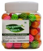 Organic Bites Chewing Gum Balls, Sugar Coated Bubble Gums Candy -150 Pcs (Jar Pack) - 350 Gm, Mix Fruit - Fast UK Delivery