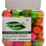 Organic Bites Chewing Gum Balls, Sugar Coated Bubble Gums Candy -150 Pcs (Jar Pack) - 350 Gm, Mix Fruit - Fast UK Delivery