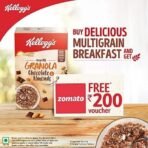 Kellogg's Crunchy Granola Chocolate & Almonds, 450 g | Breakfast Cereal | Multigrain Flakes - Fast UK Delivery - Image 4