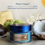Blue Nectar Coconut Face Cream with SPF 30 Sunscreen for Men | Plant Based Oil Free Moisturizer for Face with Vitamin E | Brightening Sunscreen for Oily, Dry & Sensitive Skin (16 Herbs, 50g) - Fast UK Delivery - Image 3