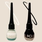 KINDED Eye Liner Liquid Waterproof Smudgeproof Longlasting Insta Bold Look Intense Colour Pigments Quick Drying Eyeliner Combo (5 ml each, Matte Finish, Midnight Black & White Pearl) - Fast UK Delivery