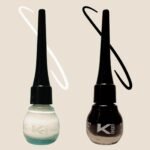 KINDED Eye Liner Liquid Waterproof Smudgeproof Longlasting Insta Bold Look Intense Colour Pigments Quick Drying Eyeliner Combo (5 ml each, Matte Finish, Midnight Black & White Pearl) - Fast UK Delivery