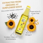Nutriorg Cold Pressed Organic Sunflower Oil & Groundnut Oil, 1000 ml ( Pack of 2* 500 ml) | Essential Cooking Purpose | Vitamin E Rich - Fast UK Delivery - Image 5