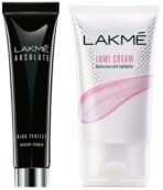 LAKME Absolute Blur Perfect Matte Face Primer,Peach, Makeup Primer for Poreless Smooth Long Lasting Makeup-Waterproof Brightening Makeup Base,10g & Lumi Cream, 30 gm - Fast UK Delivery