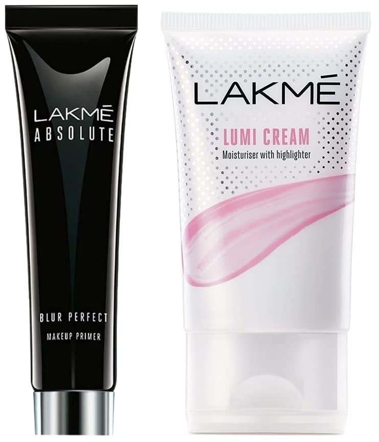 uk519ZrLYy-zL-1-1.jpg LAKME Absolute Blur Perfect Matte Face Primer,Peach, Makeup Primer for Poreless Smooth Long Lasting Makeup-Waterproof Brightening Makeup Base,10g & Lumi Cream, 30 gm - Fast UK Delivery - Image 1