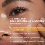 mCaffeine CLEAR GLOW 1% Kojic Acid & Alpha Arbutin Brightening Sunscreen SPF 50 PA++++ |Niacinamide-Dark Spots & Pigmentation| UVA-B Sun Protection|For Men & Women - 50ml For All Skin Type - Fast UK Delivery - Image 4