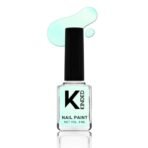 KINDED Nail Paint Long Lasting Lacquer Quick Drying Nail Polish Enamel for Girls Women With One Coat Single Stroke Application (9 ml, Metallic Finish, Shade 51 Chrome Sea Green) - Fast UK Delivery