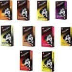 Kamasutra 10 different FLAVORED DOTTED CONDOM COMBO PACK (10 * 10=100PIS) Condom (Set of 10, 100S) - Fast UK Delivery
