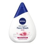 NIVEA Milk Delights Face Wash Caring Rosewater For Sensitive Skin 100ml, 100 ml - Fast UK Delivery
