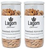 Lagom Gourmet Roasted Almonds 1 Kg | Lightly Salted | Dry Roasted | No Oil Used | Roasted To Perfection | No Preservatives | No Artificial Flavors | Gluten Free | Non Gmo | Nuts Dry Fruits - Fast UK Delivery - Image 2