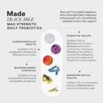 Wellbeing Nutrition Advanced Daily Probiotics + Omega 3 | Clinically Proven 60 Billion CFU, 14 Unique Strains | For Bloating, Indigestion, IBS, Immunity, & Clear Skin | 60 Enteric-Coated Veg Caps - Image 5