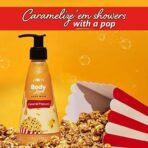 Plum BodyLovin' Caramel Popcorn & Chill Gift Set | Body Wash, Hand Cream & Scented Candle | Warm Caramel Fragrance | Birthday, Anniversary, Valentine Gift for Girlfriend Wife | Unique Popcorn Tub Kit - Fast UK Delivery - Image 5