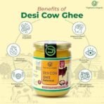 Yugmantra Organic Foods -100 % Natural Pure & Fresh Danedar A2 Milk Sahiwal Desi Cow Ghee 500 Ml | Bilona Method | Lab Tested | Desi Ghee | Highly Nutritious | Boost Immunity & Energy - Fast UK Delivery - Image 2