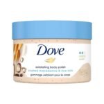 Dove Exfoliating Body Polish| Body Scrub |Deeply Nourishing Crushed Macadamia and Rice Milk |Moisturises & Brightens Skin | Sulphate Free|298gm - Fast UK Delivery