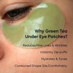 mCaffeine Green Tea Hydrogel Under Eye Patches for Dark Circle, Fine Lines & Wrinkles Reduction | Cooling Under Eye Patch Mask for Instant De-Puffing | 30 Pairs - Fast UK Delivery - Image 4