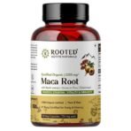 Rooted Actives Maca Root Powder With Reishi Mushroom Extract (90 Veg Caps, 750 Mg) | Stamina, Virility, Hormonal Support (Maca Root With Reishi Mushroom) - Fast UK Delivery