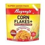 Bagrry's Corn Flakes Plus 1.2kg Pouch | Original and Healthier | Low Fat & Cholesterol | High Fibre | Deliciously Crunchy | All Natural CornFlakes | Breakfast Cereal - Fast UK Delivery - Image 2
