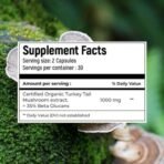 Rooted Turkey Tail mushroom Extract Capsules (60 Veg Caps, 500 mg) | Heart health, Stress Relief, Liver. USDA Organic, 30% Beta Glucans, Certified organic - Fast UK Delivery - Image 5