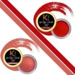 KINDED Lip Eye and Cheek Tint Combo for Women Girls Longlasting Moisturizing Nourishing Pigmented Lip Colour Lipstick Balm Eyeshadow Blush (Creamy Matte Finish, Retro Red & Peachy Nude, 8 gm each) - Fast UK Delivery - Image 3