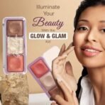 Hilary Rhoda Get Glow Highlighter Palette | Ultra Blendable & Long Lasting | Shimmer Finish & Illuminating Glow | Highly Pigmented & Easy To Blend Shades | 3 Shades in 1 Palette - 15g (Shade - 03) - Fast UK Delivery - Image 4