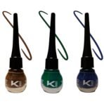 KINDED Eye Liner Liquid Waterproof Smudgeproof Longlasting Insta Bold Look Intense Colour Pigments Quick Drying Eyeliner Combo (5 ml, Matte Finish, Chocolate Brown, Royal Blue & Dapper Green) - Fast UK Delivery