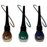 KINDED Eye Liner Liquid Waterproof Smudgeproof Longlasting Insta Bold Look Intense Colour Pigments Quick Drying Eyeliner Combo (5 ml, Matte Finish, Chocolate Brown, Royal Blue & Dapper Green) - Fast UK Delivery