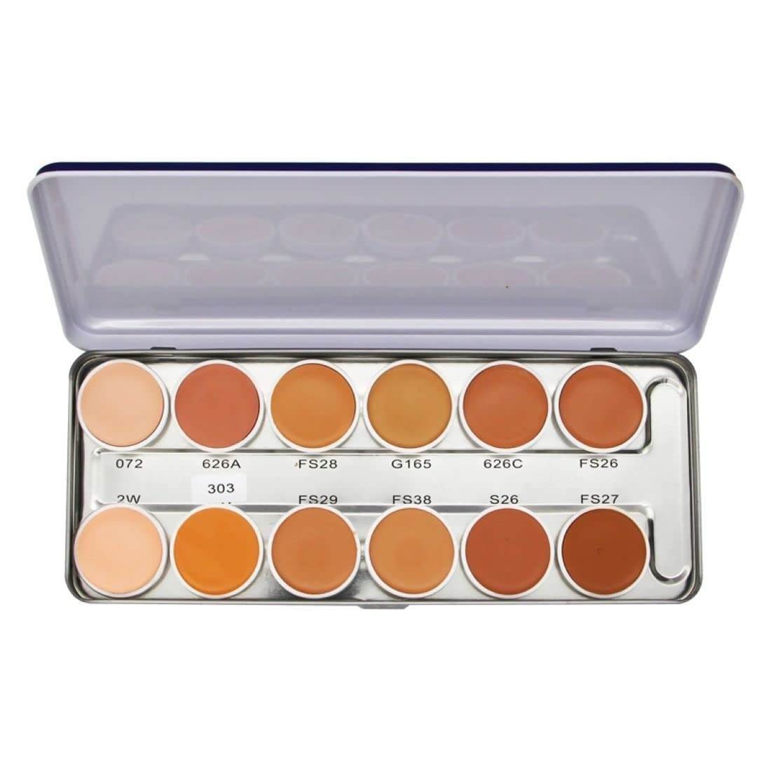 uk51BeDsZe3dL-1-1.jpg Fashion Colour Colour Correction Natural Makeup Base Full Palette - For All Skin Tones, Dermatologically Approved Creamy & Long Lasting, Total 12 Colours Available Natural Finish - Fast UK Delivery - Image 1