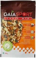 Gaia Sport Trail Mix, with nuts, seeds and dry fruits, Fruits Papaya, Pineapple, Black Raisin, Almonds,High Protein,High Fibre, Source of Iron, No Cholesterol,No Trans Fat 100G - Fast UK Delivery - Image 2