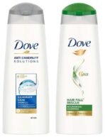Dove Dandruff Care Shampoo for Dry, Itchy & Flaky Scalp, 180 ml & Dove Hair fall Rescue Shampoo, 180 ml - Fast UK Delivery