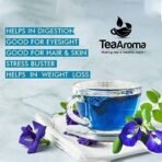 Tea Aroma Organic Blue Pea Flower Tea | Skin Glow & Brain Health Benefits | Caffeine-Free Herbal Tea | 100% Natural | 30g - Fast UK Delivery - Image 4