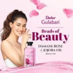 Dabur Gulabari Shower Gel-Damask Rose & Jojoba Oil-250ml|Rose Extract Beads for Exfoliation|Damask Rose Fragrance|No Parabens & Silicones|99% Pure Glycerine|100% Soap Free Body wash - Fast UK Delivery - Image 3