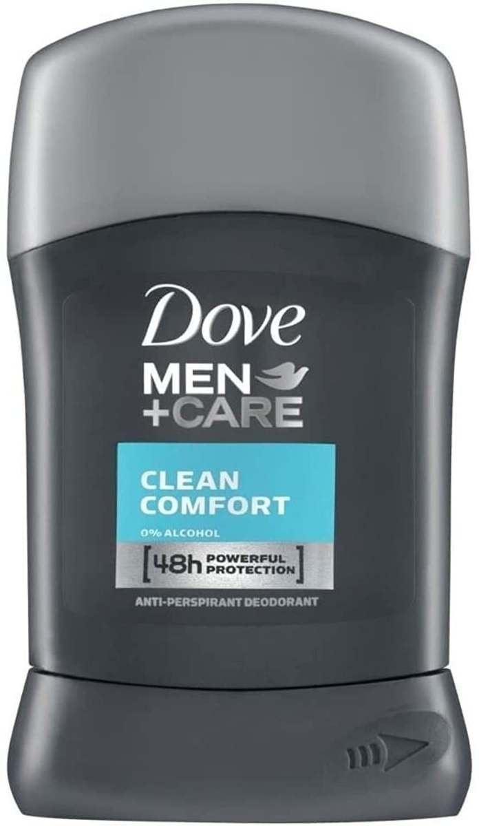 uk51CH8YejAxL-1-1.jpg Dove Men+Care Antiperspirant Deodrant Stick For Men 40ml (Clean Comfort) - Fast UK Delivery - Image 1