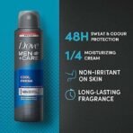 Dove Men+Care Cool Fresh Dry Spray Antiperspirant Deodorant, Up To 48 hrs Protection From Sweat & Odour, Instantly Dry for Cleaner Feel, Dermatologically Proven Formula, Soothes & Moisturises Skin, Clean, Refreshing Scent, 150ml (Pack of 3) - Fast UK Delivery - Image 5